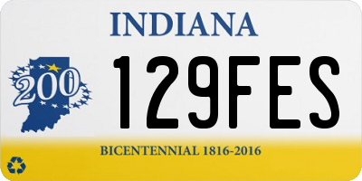 IN license plate 129FES