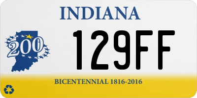 IN license plate 129FF
