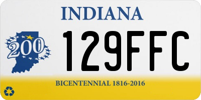 IN license plate 129FFC