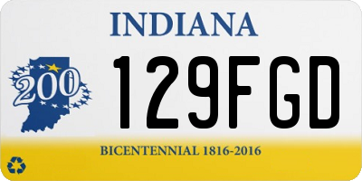 IN license plate 129FGD