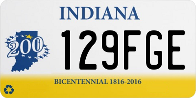 IN license plate 129FGE