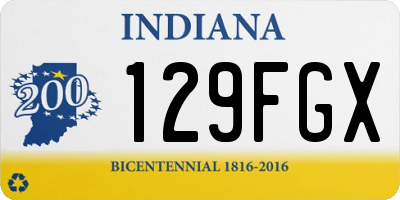 IN license plate 129FGX