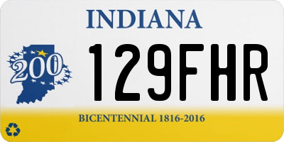 IN license plate 129FHR