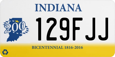 IN license plate 129FJJ