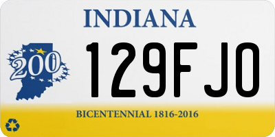 IN license plate 129FJO