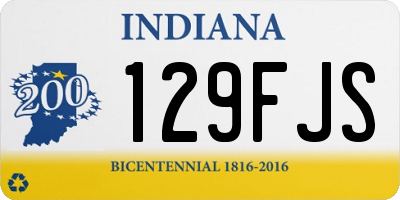 IN license plate 129FJS