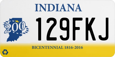 IN license plate 129FKJ
