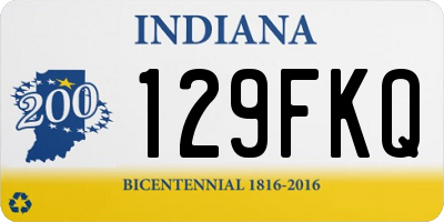 IN license plate 129FKQ