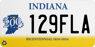 IN license plate 129FLA