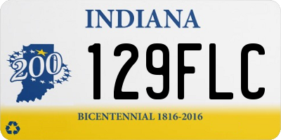 IN license plate 129FLC