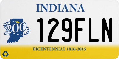 IN license plate 129FLN