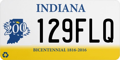 IN license plate 129FLQ