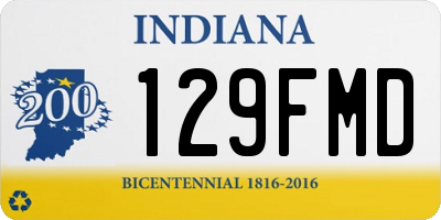 IN license plate 129FMD