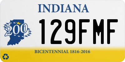 IN license plate 129FMF