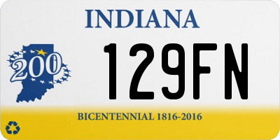 IN license plate 129FN