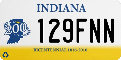 IN license plate 129FNN