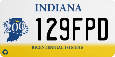 IN license plate 129FPD
