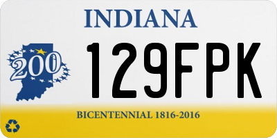 IN license plate 129FPK