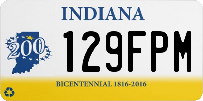 IN license plate 129FPM