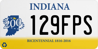 IN license plate 129FPS