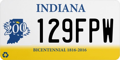 IN license plate 129FPW