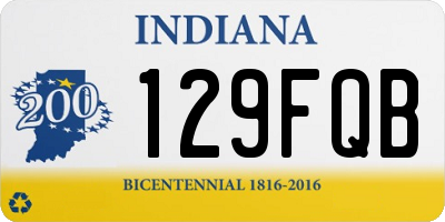 IN license plate 129FQB
