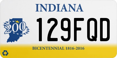 IN license plate 129FQD