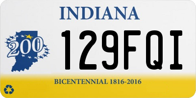 IN license plate 129FQI