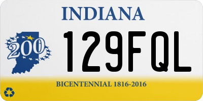 IN license plate 129FQL