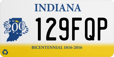 IN license plate 129FQP