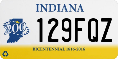 IN license plate 129FQZ