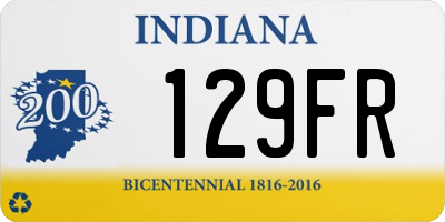 IN license plate 129FR