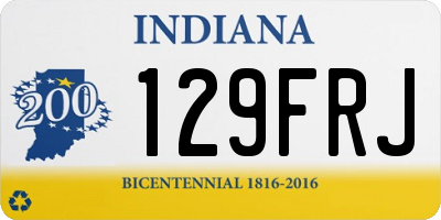 IN license plate 129FRJ