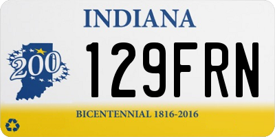 IN license plate 129FRN
