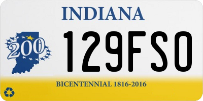 IN license plate 129FSO