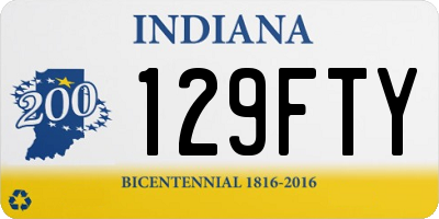 IN license plate 129FTY