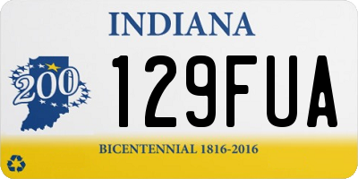 IN license plate 129FUA
