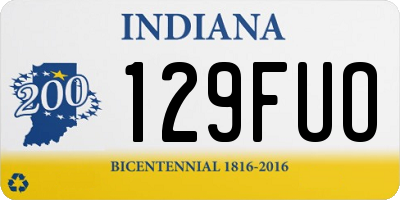 IN license plate 129FUO