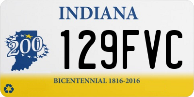 IN license plate 129FVC