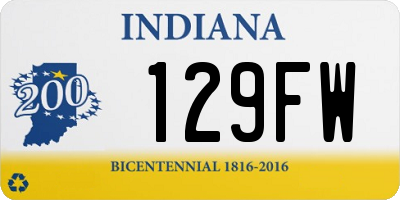 IN license plate 129FW
