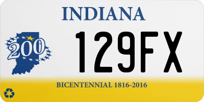 IN license plate 129FX