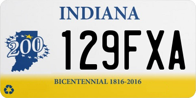 IN license plate 129FXA