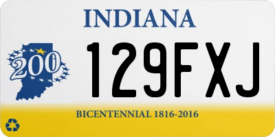 IN license plate 129FXJ
