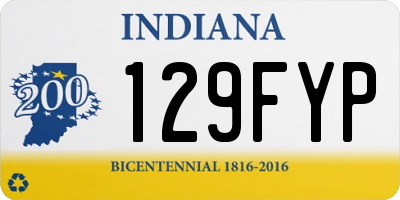 IN license plate 129FYP