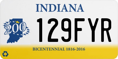 IN license plate 129FYR