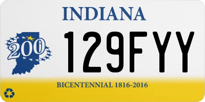 IN license plate 129FYY