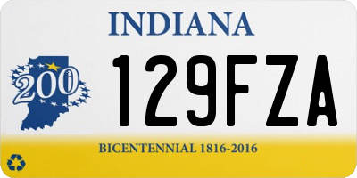 IN license plate 129FZA
