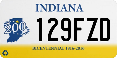 IN license plate 129FZD