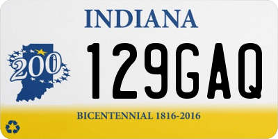 IN license plate 129GAQ
