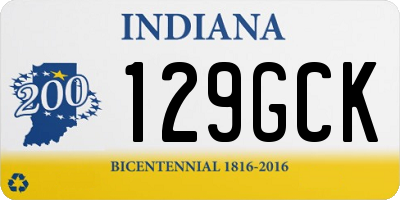 IN license plate 129GCK